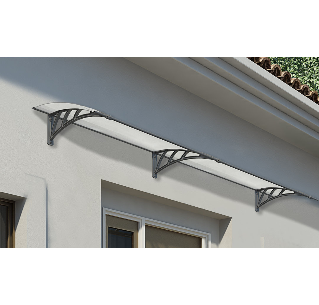 Palram Neo 2700 Grey Twinwall Door Canopy - 273x85.5x30cm - Image 6