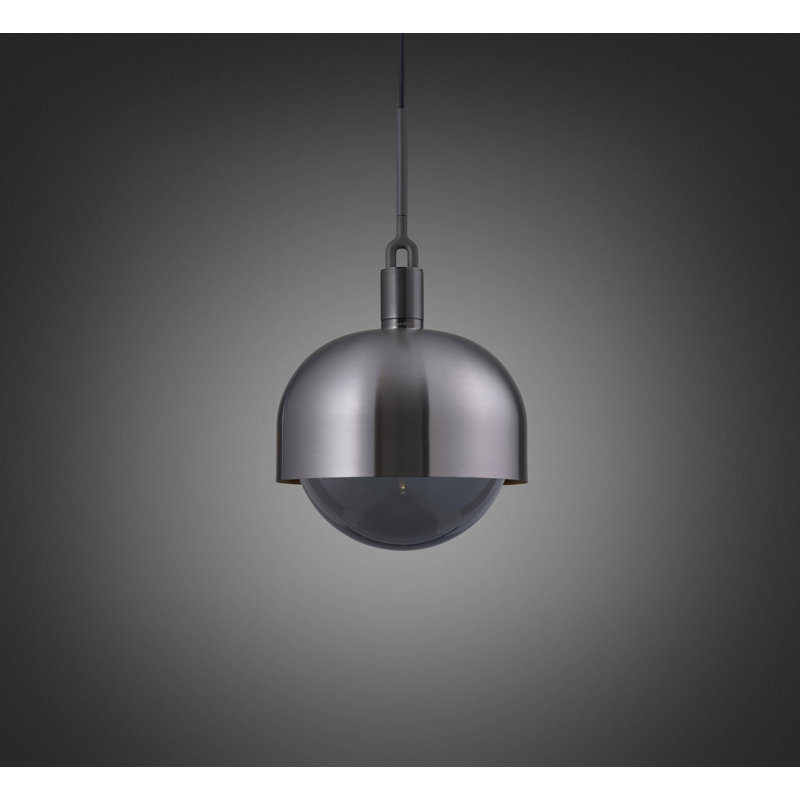 Linear Knurl 1 - Light LED Pendant, Smoked/Gun Metal