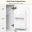 Meuble-lavabo simple de 61 cm (24 po) avec lavabo en céramique, rangement basculant, 2 tiroirs et porte d'armoire à fermeture amortie-647424428