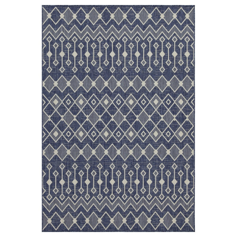 Sunshine GC_HAR2019 Blue 7 Ft. 10 In. X 10 Ft. 3 In. Indoor/Outdoor Area Rug, Rectangle 7'10" x 10'3"