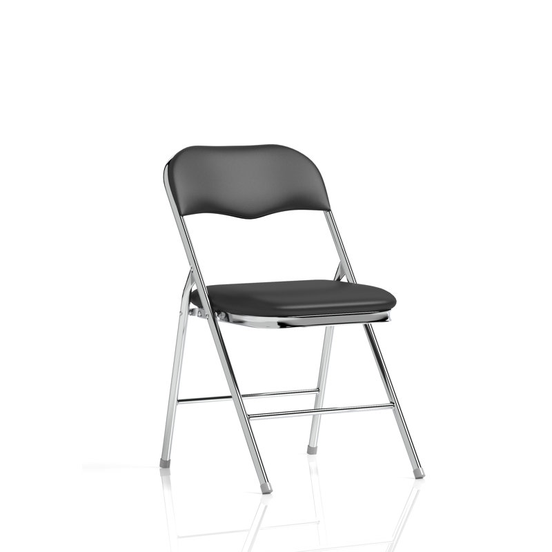 Polyurethane Conference Chair Folding Chair, Chrome