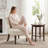 Chenille Upholstered Button Tufted Wingback Side Chair-351151113