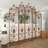 Metal Hinged Foldable Arched Partition 5 Panel Partition Room Divider Screen with Acanthus Design
