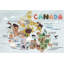 Chaisson «Cloudy Canadian Map», reproduction sur toile tendue-787827107