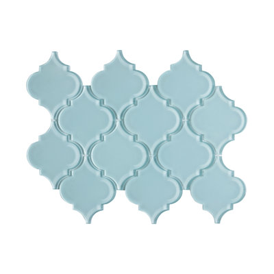 Water Jet Series 3.5" x 4.25" Straight Edge Glass Mosaic Tile