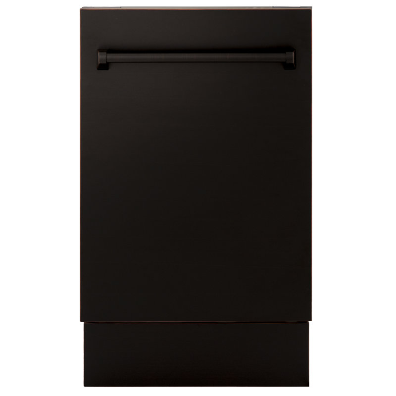 ZLINE 18" Tallac Series 3rd Rack Top Control Dishwasher with Stainless Steel Tub, 51dBa, Oil Rubbed Bronze