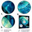 «Blue Volcano Spiral Of Lava» - art mural abstrait en spirale en métal-1503926253