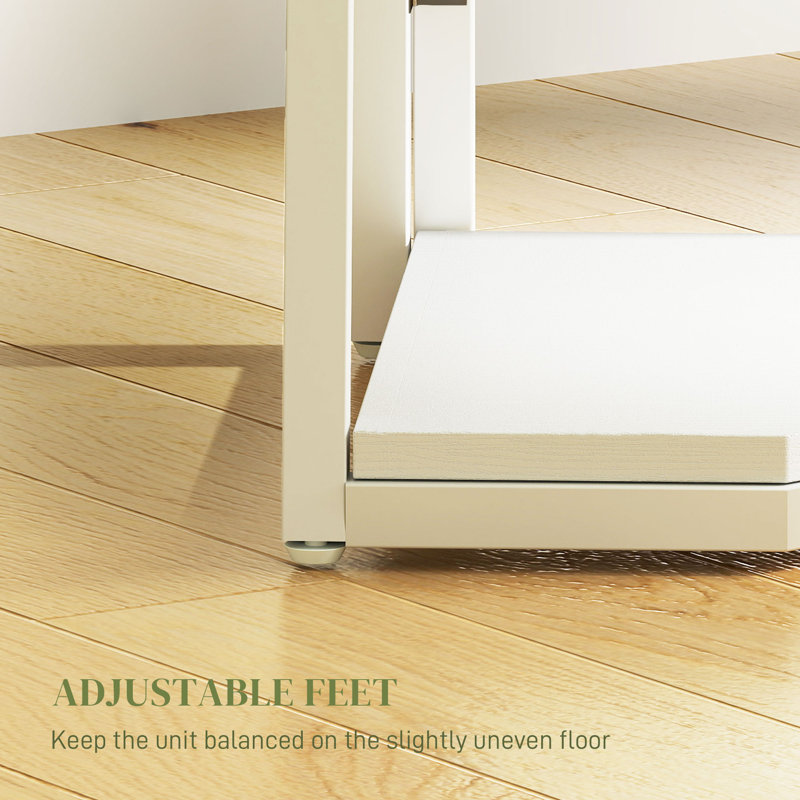 37.5cm W Steel Shelving Unit, White