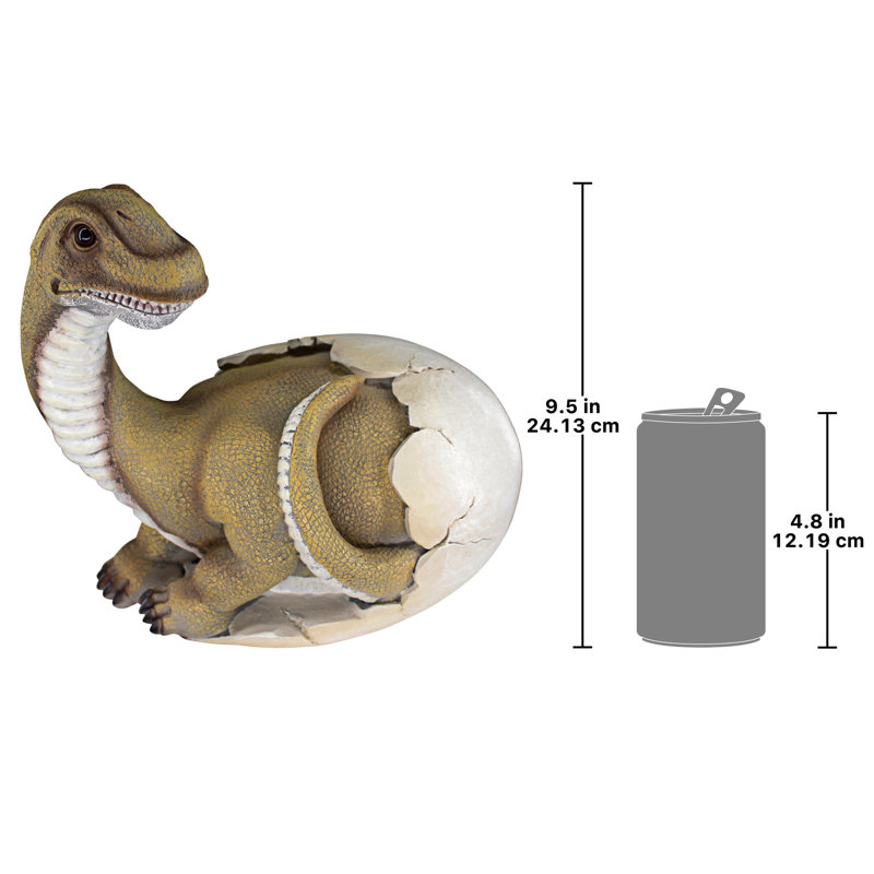 Baby Brachiosaurus Dino Egg Statue