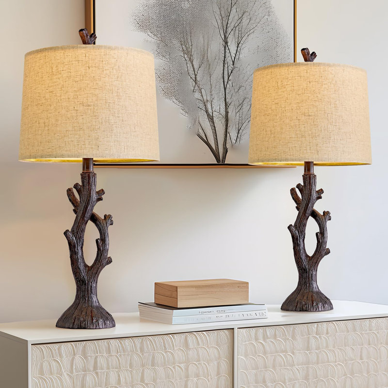 Corenna Resin Table Lamp, Brown