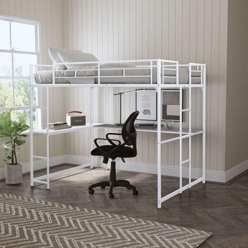 Lit mezzanine Ananias, Blanc