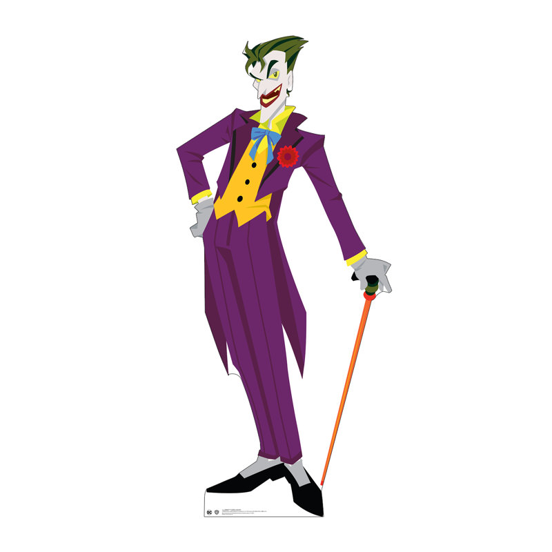 Accroche en carton de couleur mauve joker