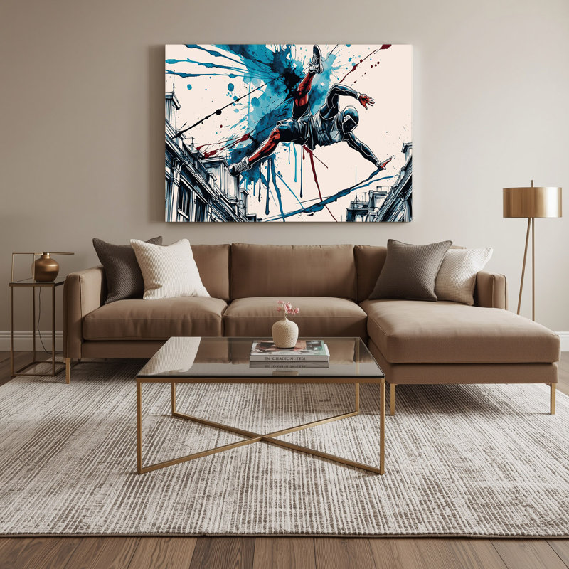 Art sur toile beige Sports Parkour, H 24 po x l 36 po