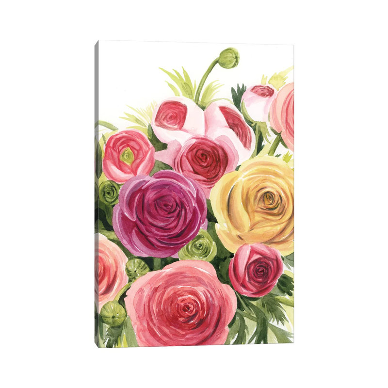 Ranunculus Study II by Grace Popp - Wrapped Canvas Gallery-Wrapped Canvas Giclée, 101.6 cm H x 66.04 cm W x 3.175 cm D