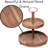 BIRDROCK HOME 2-Tier Farmhouse Serving Tray With Handle - Espresso