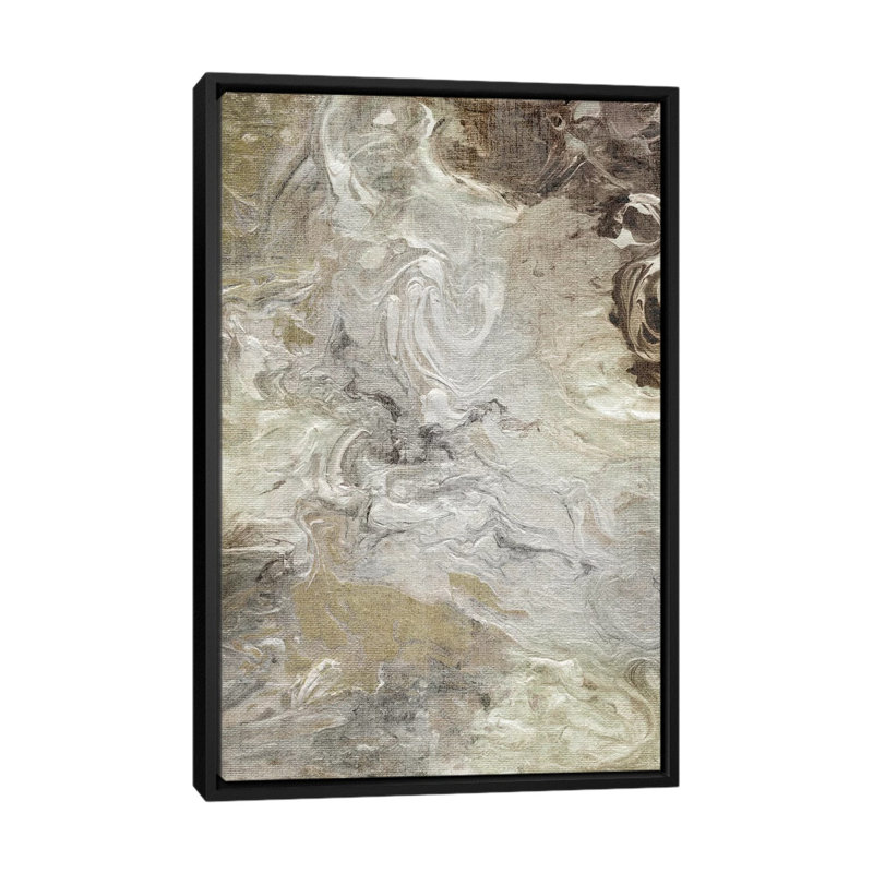 « marbleed line », reproduction sur toile, H 26 po x l 18 po x p 1,5 po, Toile avec cadre noir