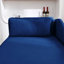 Chaise longue en velours avec support de coussin bleu marine-1762654152