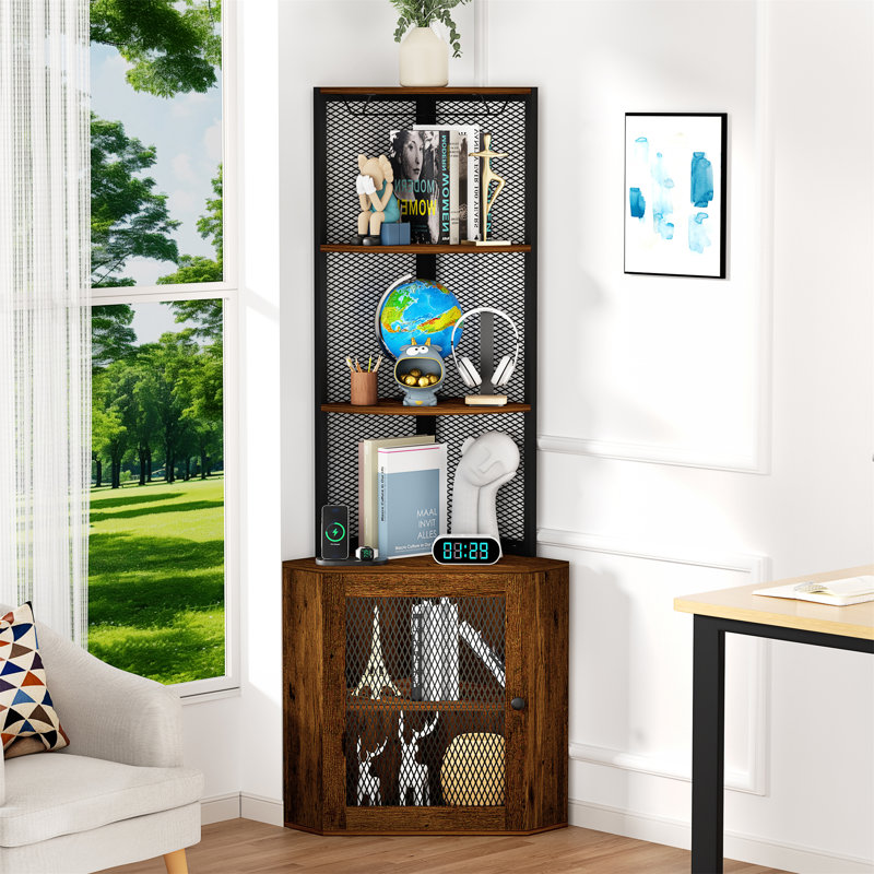 Tablette d'angle avec portes