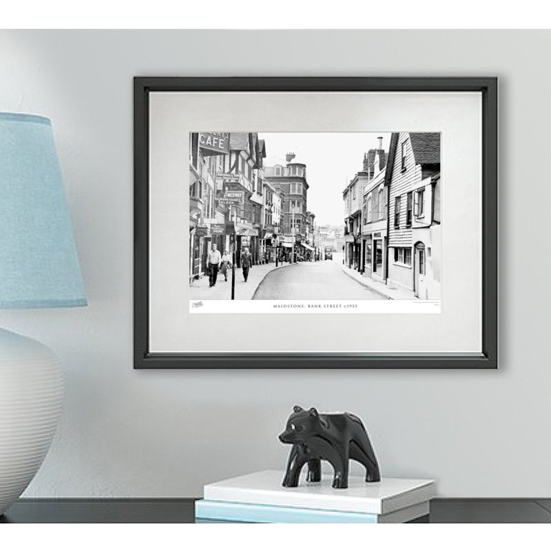 Maidstone, Bank Street C1955 by Francis Frith - Single Picture Frame Print, 40cm H x 50cm W x 2.3cm D