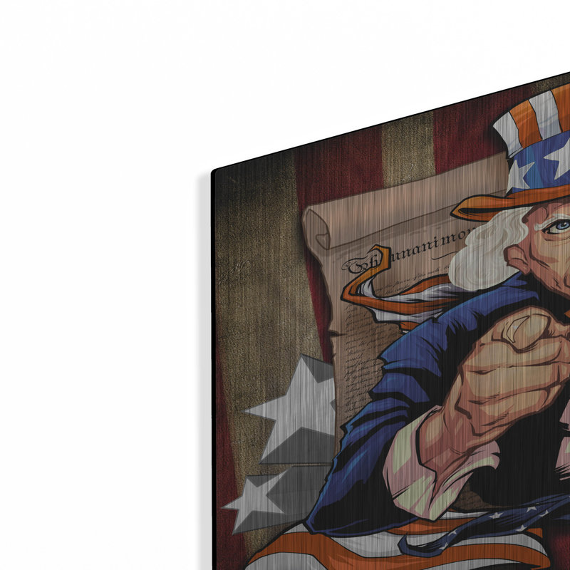 «Uncle Sam Patriot Personnage» par Flyland Designs, H 16 po x l 24 po