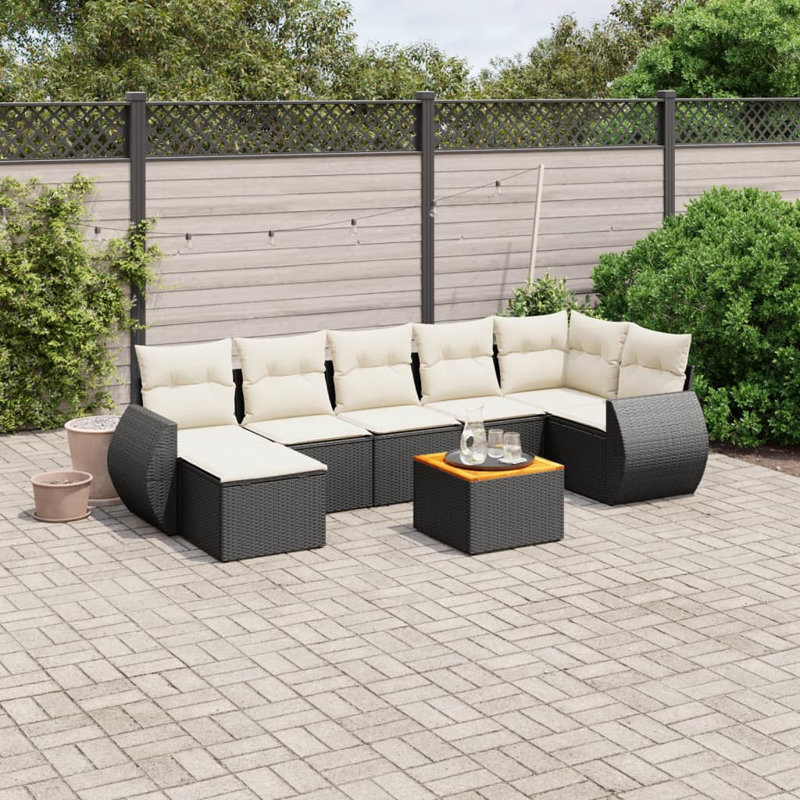 Vidaxl Garden Sofa Set Black