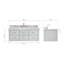 Ensemble de meuble-lavabo mural simple 49 po-443637426-443637427
