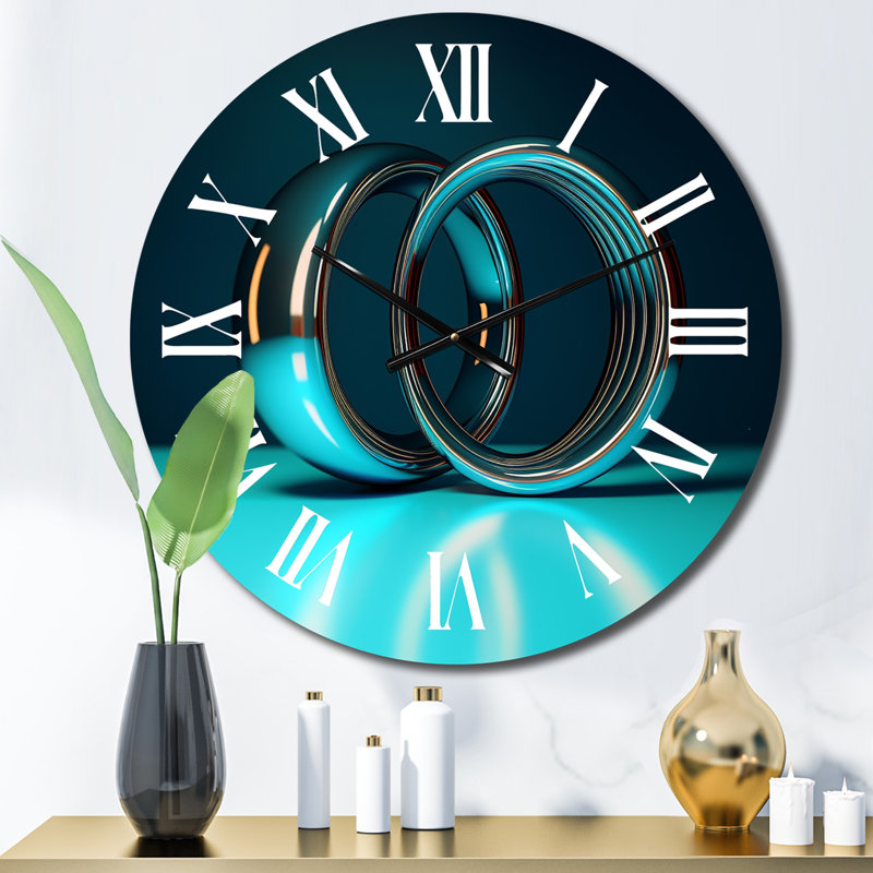 Horloge murale Quantum Entanglement Futuristic Bliss VI, Moyenne