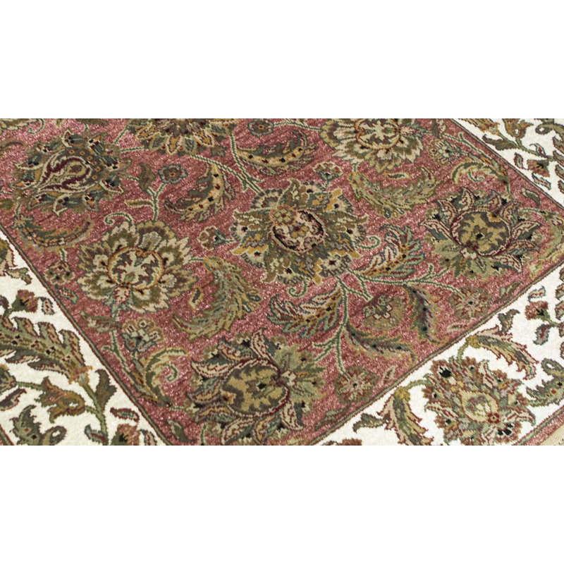 Tapis rouille et beige noué à la main de haute qualité