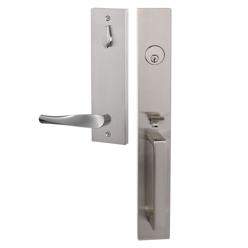Ensemble de poignées avec levier Meridian en nickel satiné Bravura 973-935 Active - L, Nickel satiné, Gauche