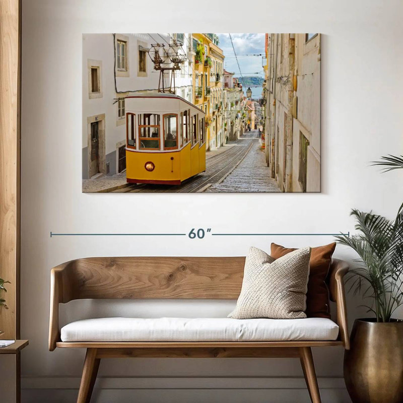 Funiculaire Sireci Gloria à Lisbonne, H 32 po x l 48 po