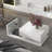 Rondelle Coffee Table with Storage,Modern Coffee Table with Tempered Glass-2084426531