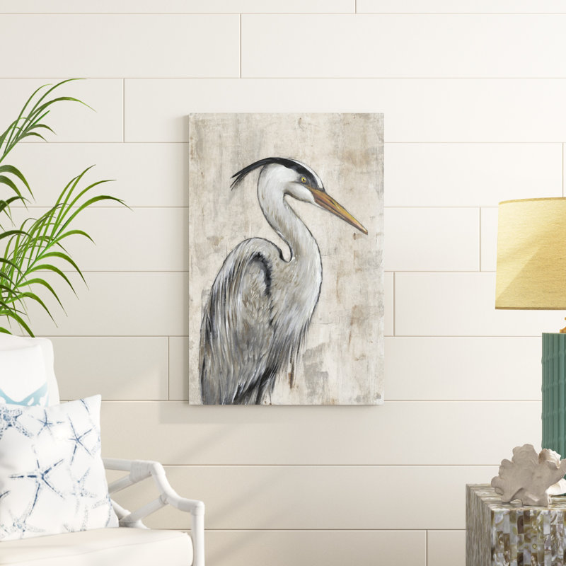 " Grey Heron I " by Timothy O' Toole, 36" H x 24" W x 1" D