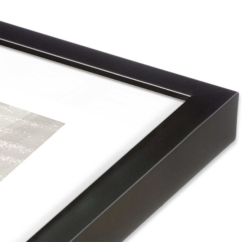 Motif de beauté balayée par le vent, H 12,25 po x l 15,25 po x P 1,25 po, Cadre simple en zinc patiné