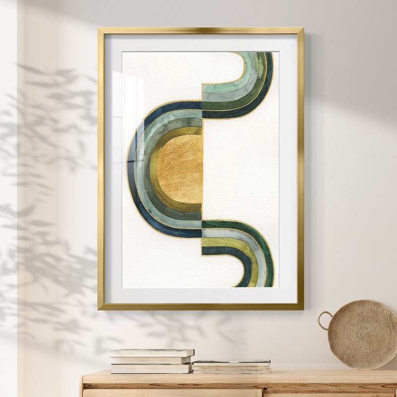 Analogous Arches I -Framed Print, 28.5" H x 20.5" W, Gold