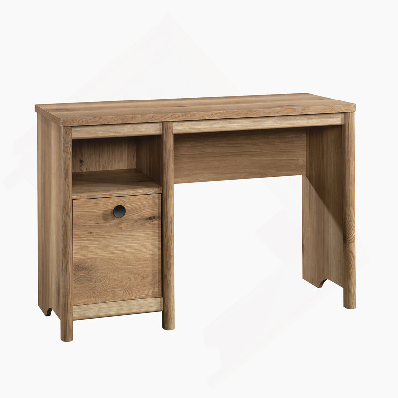 Bureau rectangulaire avec rangement pour la maison et le bureau, Brun