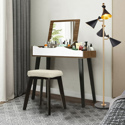 Ensemble coiffeuse avec tabouret et miroir Philon