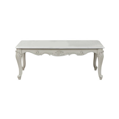 Table basse en bois gris exquis fabriquée à la main pour le salon