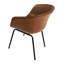 Chaise de salle à manger rembourrée en similicuir avec structure en métal et café de style moderne (décoration unie)
