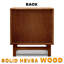 Gerrell Elara Solid Wood 2-Drawer Nightstand with Sculpted Front – Mid-Century Modern Bedside Table for Bedroom or Living Room, Walnut Finish-112747308