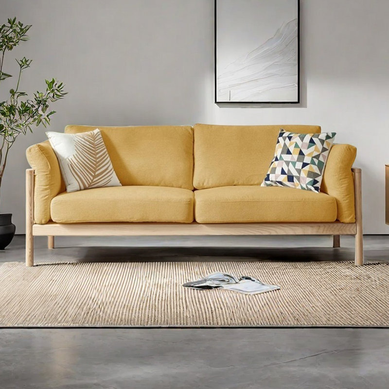Quess, 32.67" H x 59" W x 32.67" D, Jaune