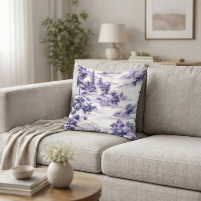 Coussin French Country - Coussin imprimé violet pastel