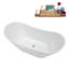 Baignoire autoportante 67 "avec drain interne Streamline-112235324
