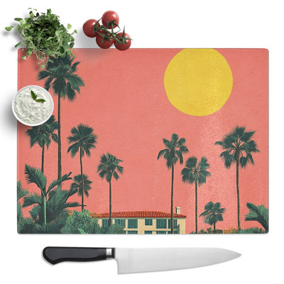 Retro Travel Poster Vol.2  Glass Chopping Board