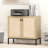 31.49'' Wide Modern Rattan Accent 2-Door Storage Cabinet with Metal Legs