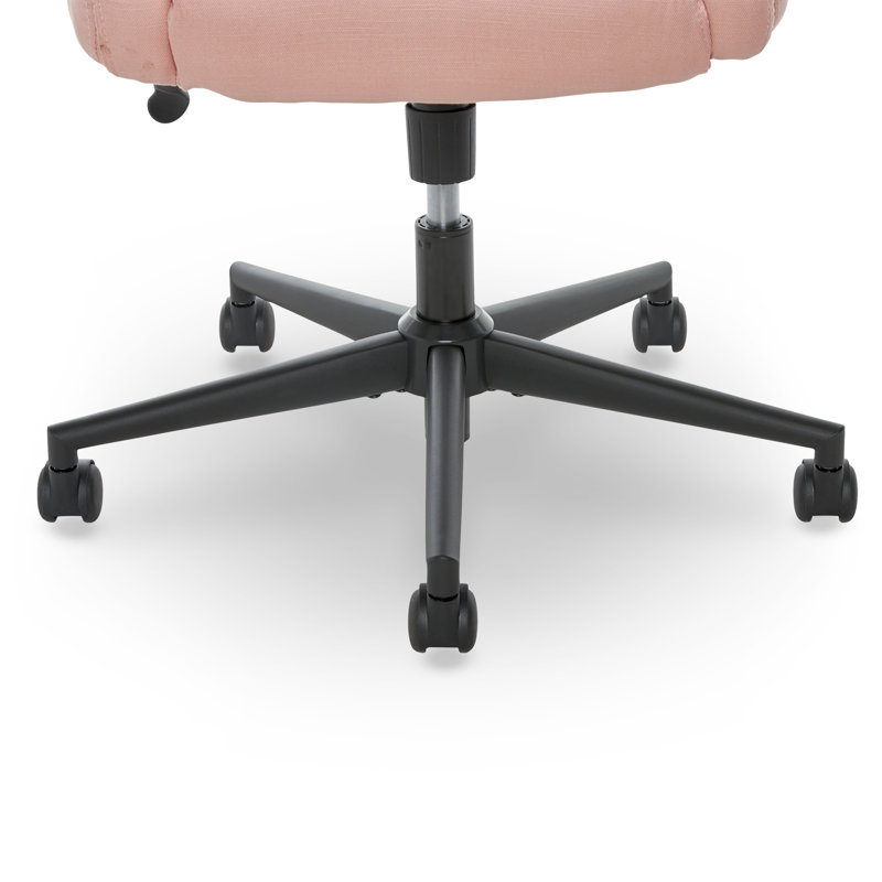 Harvard Pink High-Back Swivel Executive Office Chair with Fabric Upholstery
