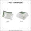 Ensemble de 2 mini-édredons en fausse fourrure à poils longs vert / blanc-130426022