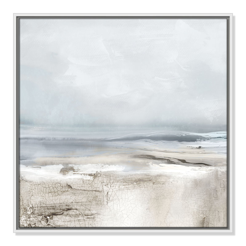 Coucher de soleil sur les reflets - reproduction carrée par Luna Mavis, H 25,5 po x l 25,5 po, Flotteur blanc