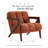 Modern Upholstered Accent Armchair Living Room Chair, Orange Sherpa Fabric, 2 Set-1588103721