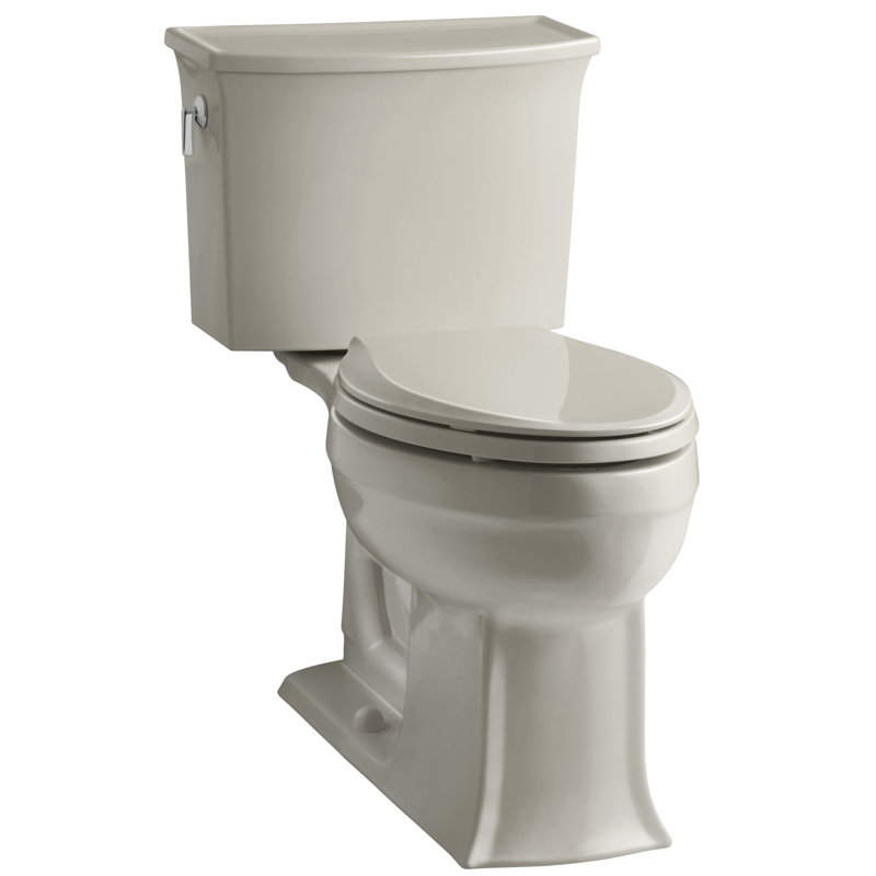 Archer 1.28 GPF Water Efficient Elongated Two-Piece toilet (Seat Not Included), Sandbar