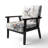 Asian Art White And Grey Butterfly - Upholstered Asian Accent Chair and Global Arm Chair - Multiple Color & Pattern-122510939